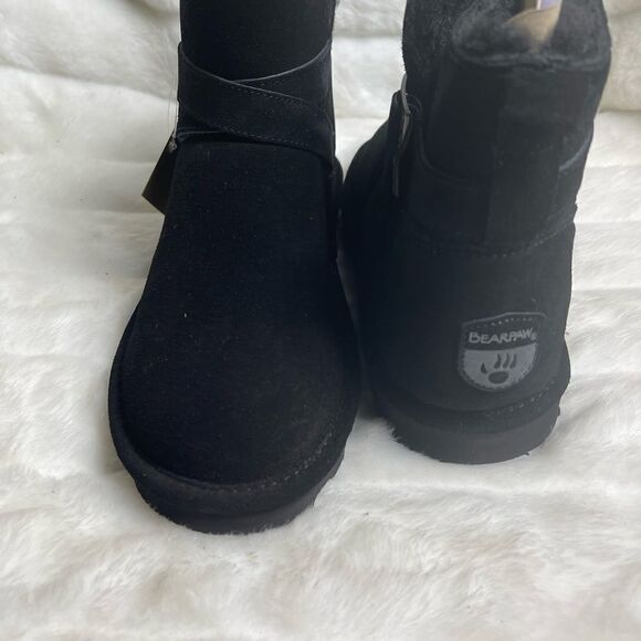 NWBox BEARPAW Emersyn Suede black Ankle Boots with Never wet Technology … - Picture 5 of 9